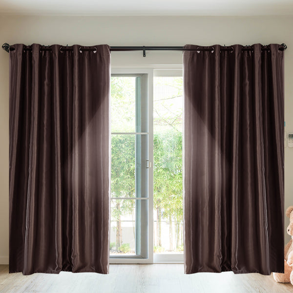  Bedroom Blockout Curtains Taupe 300CM x 230CM