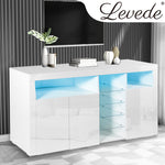 Buffet Sideboard Storage Modern High Gloss Cabinet Cupboard White