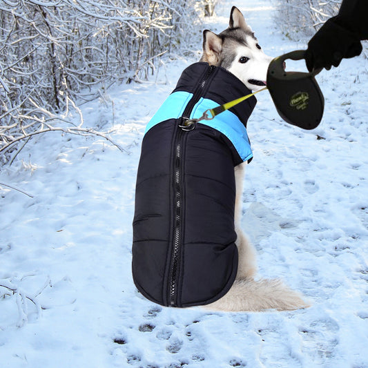 Dog Winter Jacket Padded Waterproof Pet Clothes Windbreaker Coat XL Blue