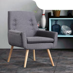 Luxury Upholstered Armchair-Grey