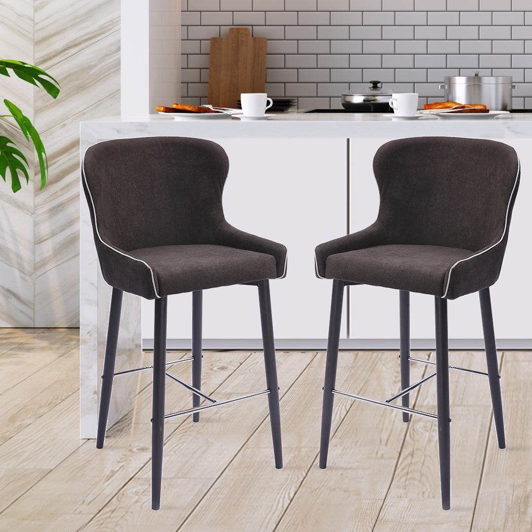 2x Metal Industrial Barstools