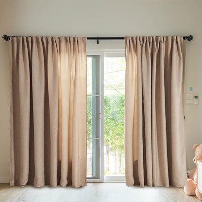 2X Blockout Premium quality Curtains buff 240CM x 230CM
