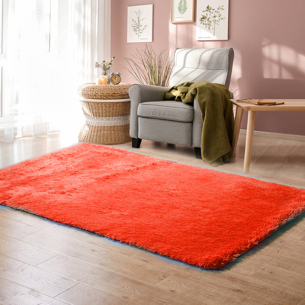 Designer Soft Shag Shaggy Floor Confetti Rug Carpet Home Decor 120x160cm Red