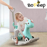 Kids 4-in-1 Rocking Horse Toddler Baby Horses Ride On Toy Rocker Green