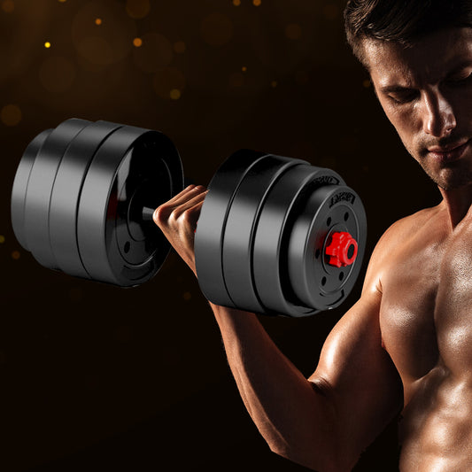 40KG Adjustable Rubber Fitness Dumbbells
