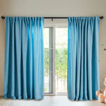 2X Blockout Premium quality Curtains blue180CM x 230CM