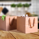 50x Brown Paper Bag with Handles