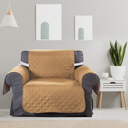 Sofa Cover Couch Lounge Protector Quilted Slipcovers Waterproof Ginger 173cm x 200cm