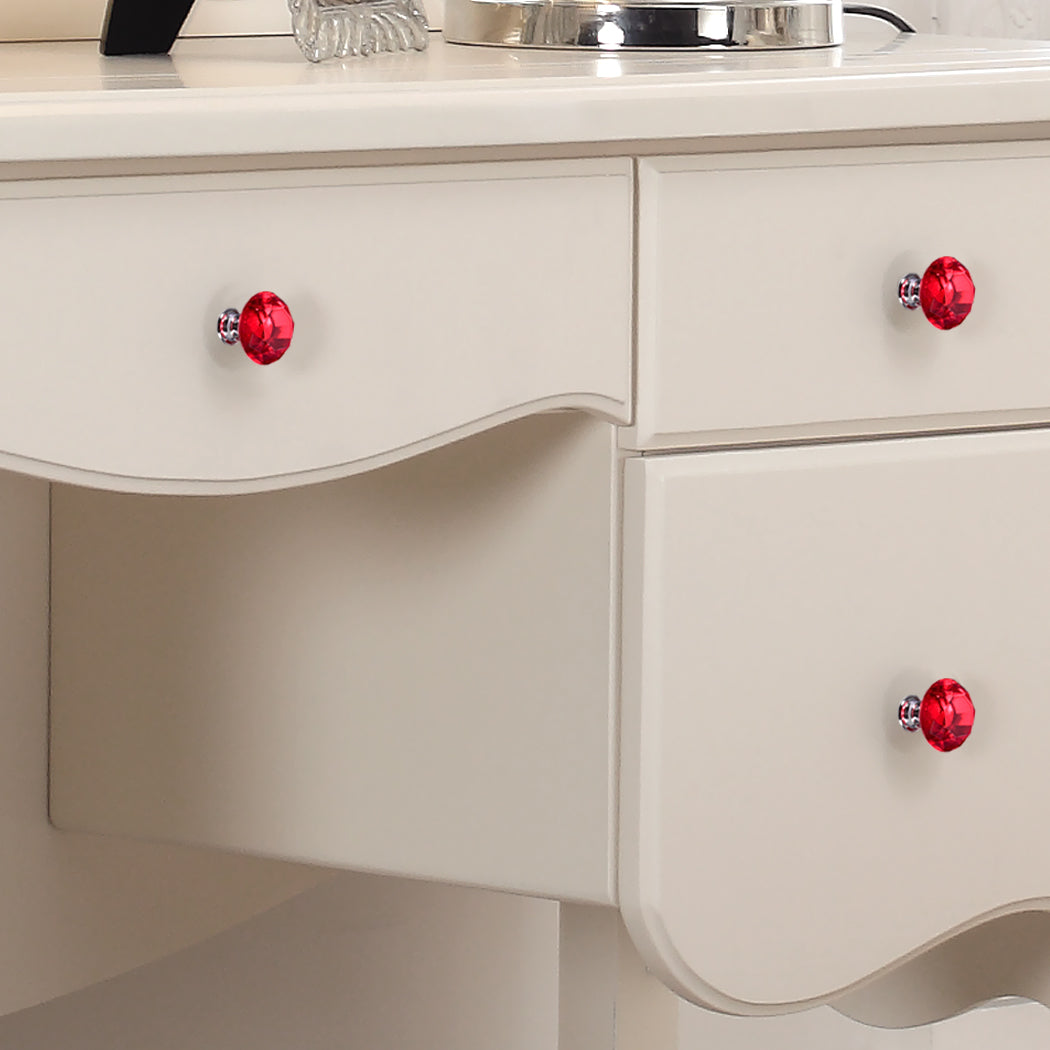 10 Pcs 30mm Red Diamond Shape Cabinet Handle 
