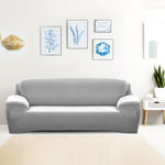 Easy Fit Stretch Couch Sofa Slipcovers Protectors Covers 3 Seater Grey