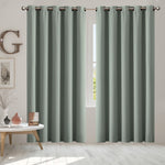 3 Layers Eyelet Blockout Curtains 180x230cm Grey