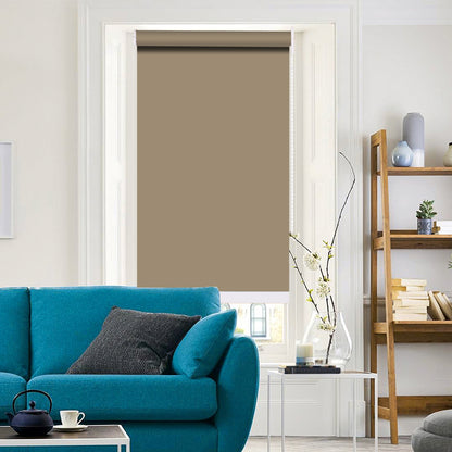 Modern Blockout Roller Blinds Curtain Full Sun Shading Room Tan 90cm x 210cm