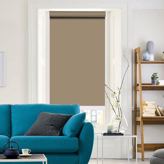 Modern Blockout Roller Blinds Curtain Full Sun Shading Room Tan 90cm x 210cm