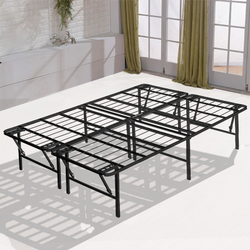 Foldable Metal Bed Frame Mattress Base Platform Air BnB King Size