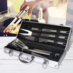 5Pcs BBQ Tool Set Stainless Steel Outdoor Barbecue Aluminium Grill Cook