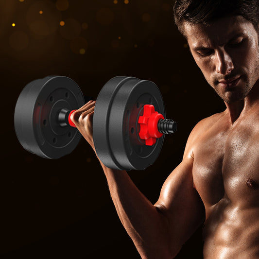 10KG Adjustable Rubber Fitness Dumbbells 
