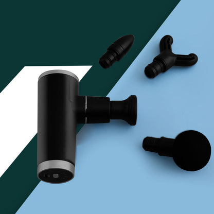 Mini Massage Gun Massager 4 Head USB Charcoal 
