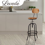 Industrial Bar Stools Kitchen Stool Wooden Barstools Swivel Vintage Chair
