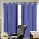 2x Blockout Curtains Panels 3 Layers Room Darkening 140x244cm Navy