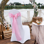 20x Satin Chair Sashes Table Runner Pink