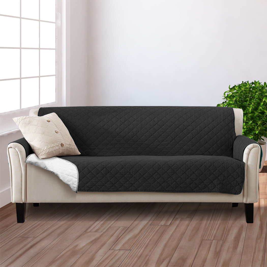 3 Seater Quilted Couch Sofa Cover Slipcover Pet Kids Furniture Protector Covers