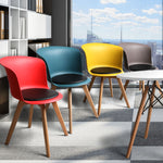 Set of 4 PU Leather Office Chair
