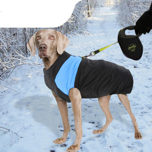 PaWz PaWz Dog Winter Jacket Padded Pet Clothes Windbreaker Vest Coat 5XL Blue