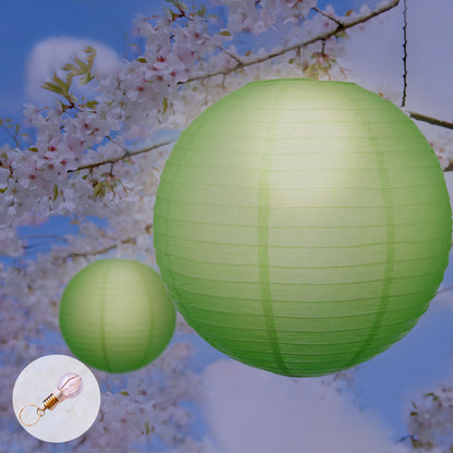 12" Paper Lanterns Green Colour