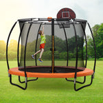 Trampoline Round Trampolines Mat Springs Net Safety Pads Cover Basketball 10FT