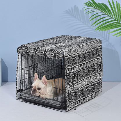 Metal Dog Kennel Black 30"
