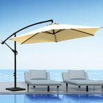 3M Outdoor Umbrella Cantilever Umbrellas Base Stand UV Shade Garden Patio Beach