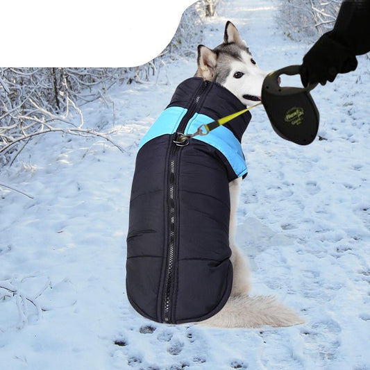 PaWz PaWz Dog Winter Jacket Padded Waterproof Pet Clothes Windbreaker 2XL Blue