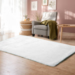 Designer Soft Shag Shaggy Floor Confetti Rug Carpet Home Decor 120x160cm White