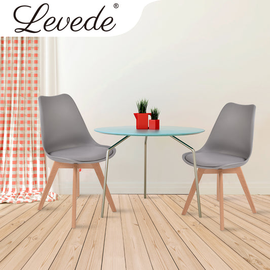 2x Retro Replica Leather Dining Chair