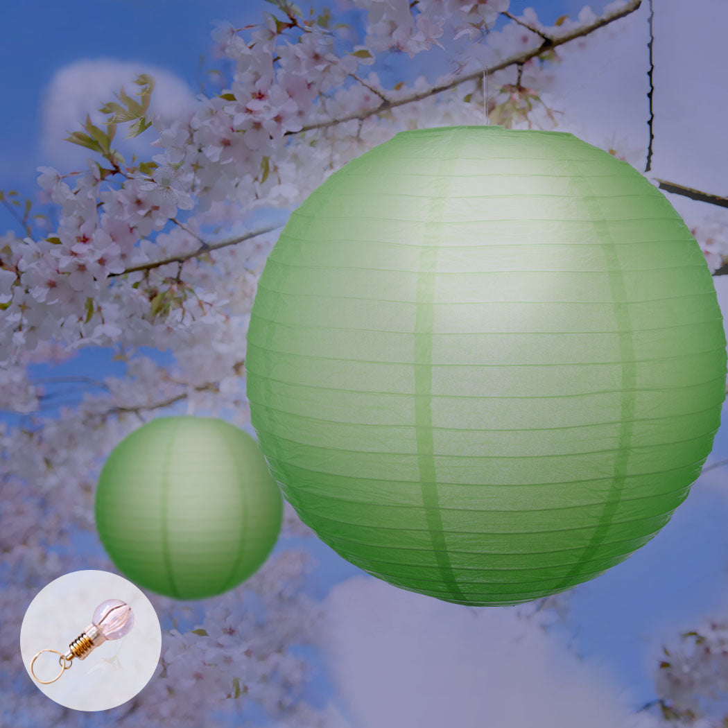 12" Paper Lanterns for Wedding Party Green Colour