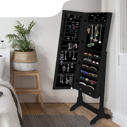 Mirror Jewellery Standing Cabinet Makeup Storage Jewelry Organiser Box