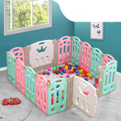 BoPeep Kids Playpen Baby Safety Gates Kid Play Pen Toddler Fence Room 14 Panels