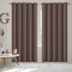 3 Layers Eyelet Blockout Curtains 180x230cm Taupe