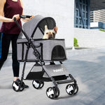 Large Pet Stroller Dog Cat Travel Carrier Pram Foldable Pushchair Outdoor