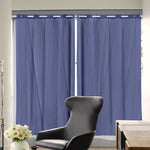 2x Blockout Curtains Panels 3 Layers Room Darkening 180x213cm Navy