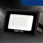 2x Emitto LED Flood Light 30W Outdoor Floodlights 220V-240V Cool White