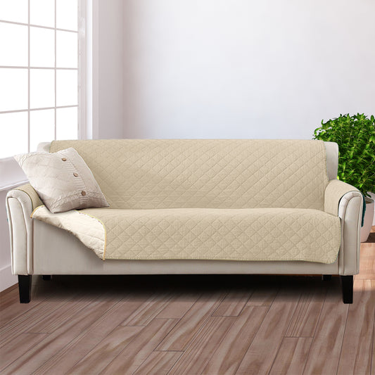 3 Seater Quilted Couch Sofa Cover