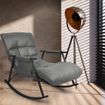 Armchair Adjustable Rocking Leathaire Lounge Accent Chair Body Curve Fit