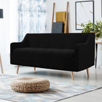 Couch Stretch Sofa Lounge Cover Protector Slipcover 3 Seater Black