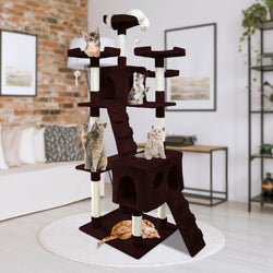 1.8M Cat Scratching Post Tree -Dark Brown