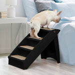 Foldable Climbing Ladder Soft Washable Pet Stairs Black