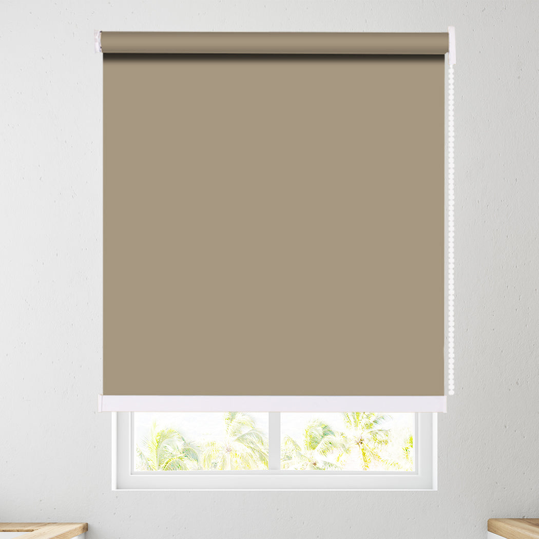 Modern Blockout Roller Blinds Curtain Full Sun Shading Room Tan 150cmx210cm