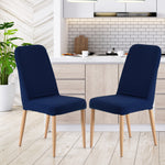 2x Dining Chair Covers Spandex Cover Removable Slipcover Banquet Party Navy