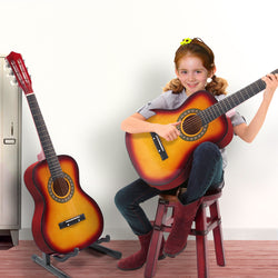 Solid Eco-Rosewood 34 Inch Wooden Folk Acoustic Guitar
