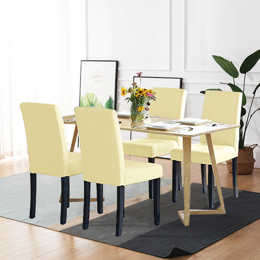 4x Stretch Elastic Chair Covers Dining Room Wedding Banquet Washable Champagne